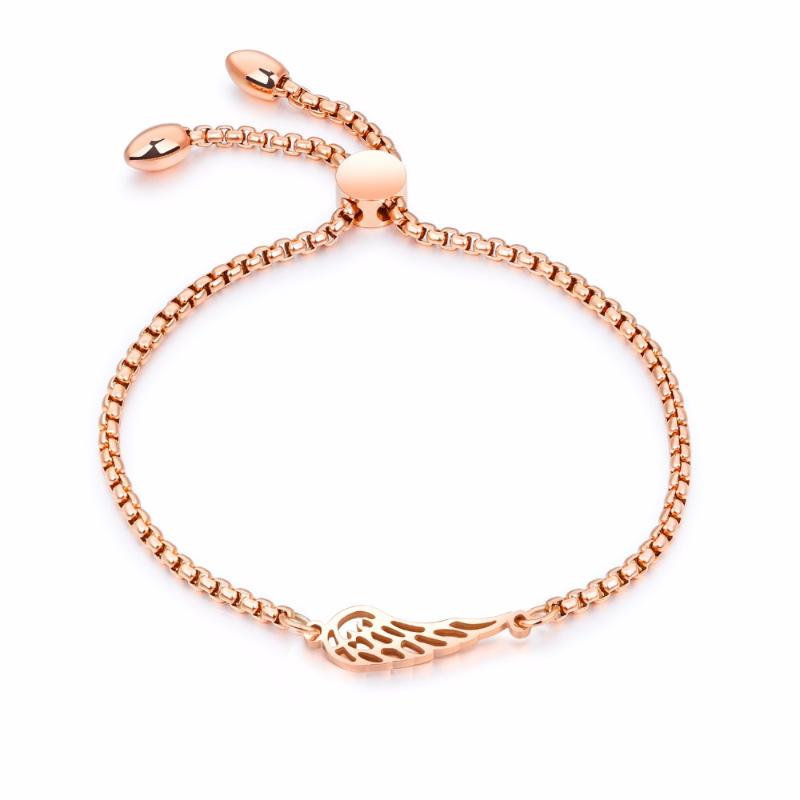 

FATE LOVE Women chain link hook bracelet Female charm bangles for girls Fashion Jewelry stainless steel Rose gold color