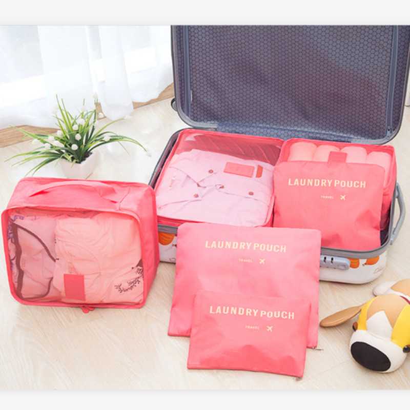 

5-Piece Set Storgage Bag Gifts for Men Women's Underwear Storage Box Travel Multi-Functional Knicker Bra Handbag, Blue