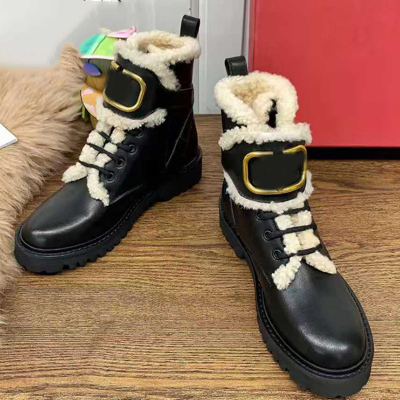 

Women snowboots 2020 fashion dwaterproof leather water for shoes casual ankle mujer warm winter boots ZTLP, Black
