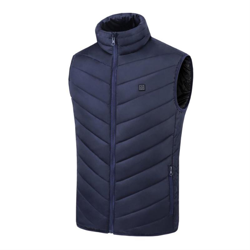 

2020 9 Areas Heating Vest Men Women USB Infrared Sleevless Heated Jacket Winter Outdoor Riding HuntingThermal Clothing Waistcoat, Black