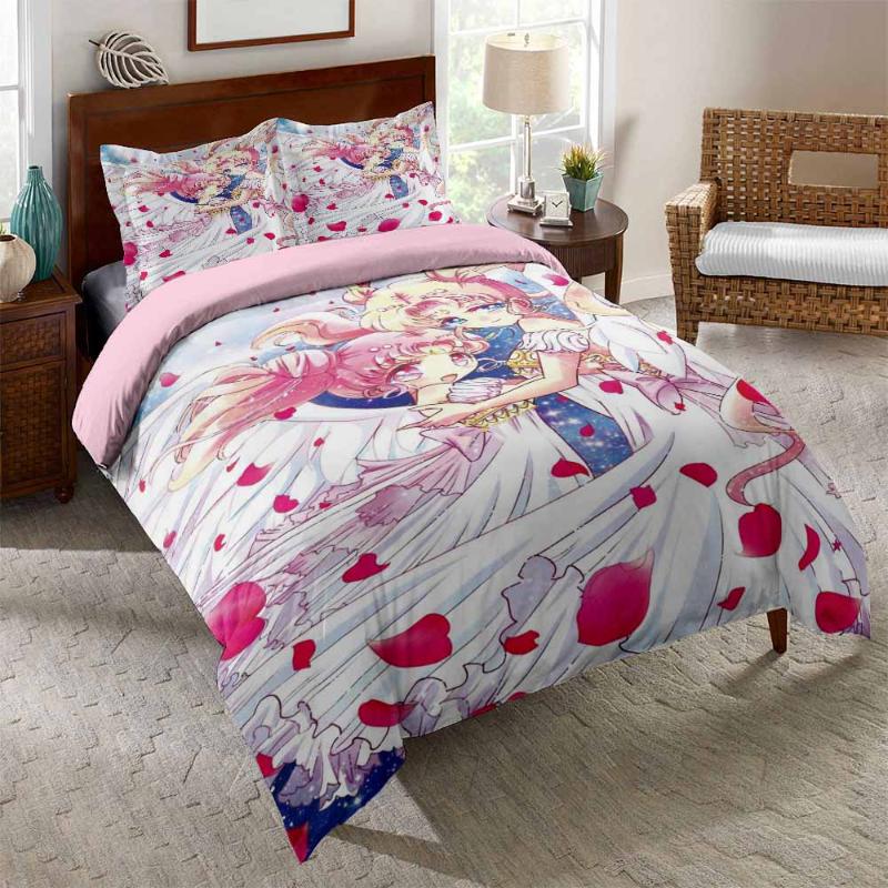 

Cartoon 2/3 Pieces Moon Bedding Set Bedroom Decor For Girl Duvet Cover Bedroom Home Textile Bed Cover Set Pillowcase Drop Ship, As picture
