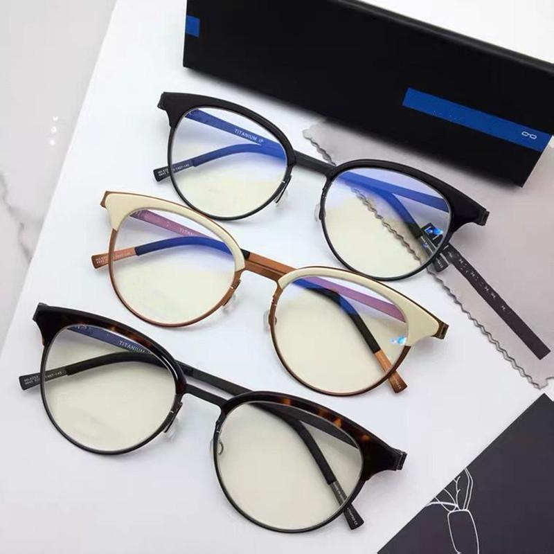 

Fashion Sunglasses Frames Titanium Glasses Frame Men Women Danmark Brand Handmade Retro Round Eyeglasses Computer Myopia Prescription Eyewea