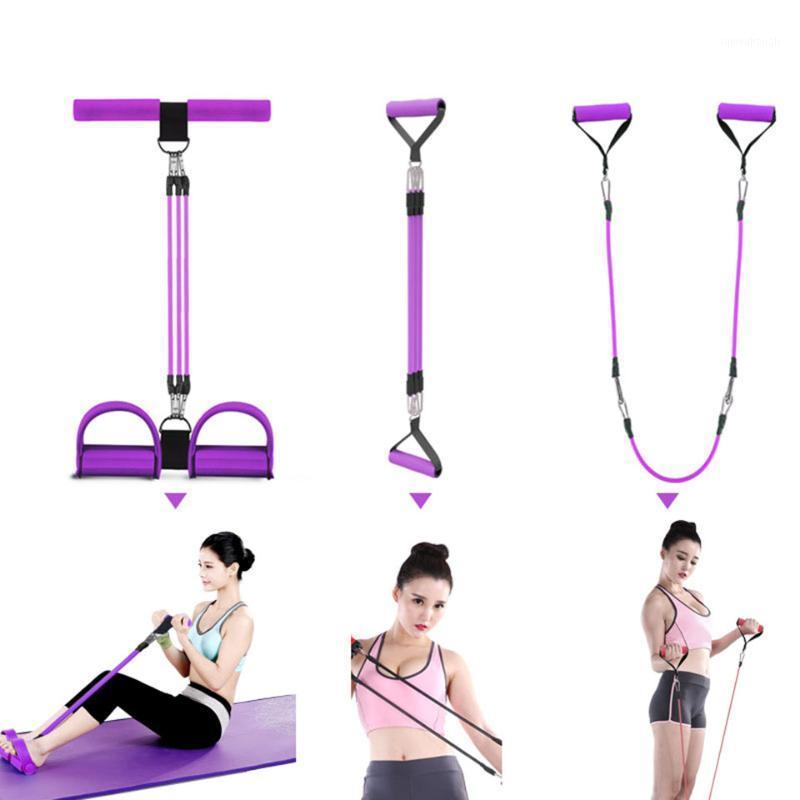 

GOBYGO Multifunctional Tubes Adjustable Fitness Gum 4 Tube Pedal Exerciser Sit-up Pull rope Chest Expander Resistance bands1