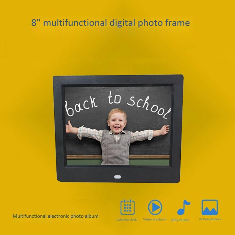 

8 Inch Screen Digital Photo Frame HD 1024X768 Mult-Media Player MP3 MP4 with Alarm Clock Electronic