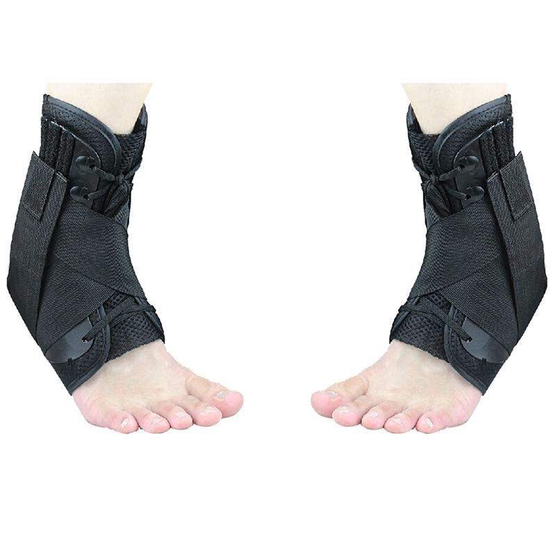 

2 Pcs Adjustable Plantar Fasciitis Splint Sport Pain Toe Foot Brace Support Stabilizer Ankle Protector-XL & S, Black