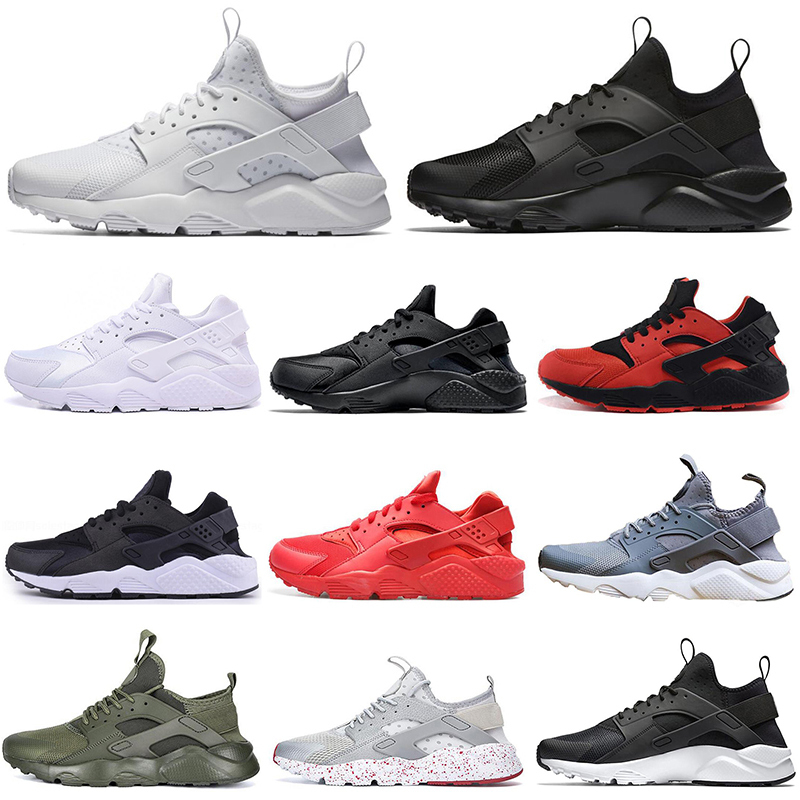 

New huarache running shoes 4.0 1.0 men women shoes Triple White Black Red Grey Huaraches Mens Trainers Sports Sneakers 36-45, 4.0 triple black