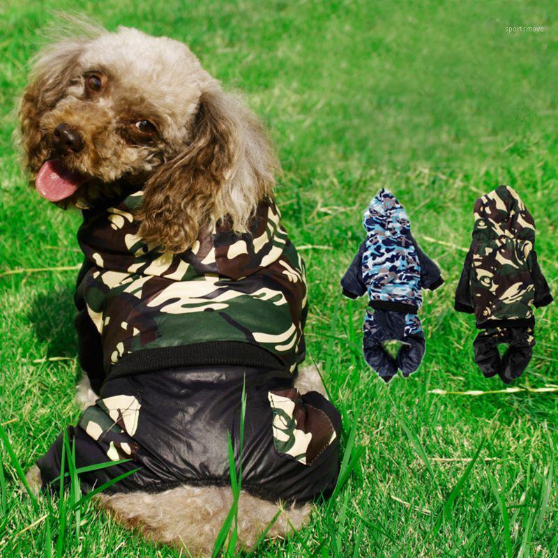 

Pet Autumn And Winter Clothes Camouflage Hooded Four-Legged Cotton Clothes Thickened Clothing For Small And Medium-Sized Dogs1, Orange