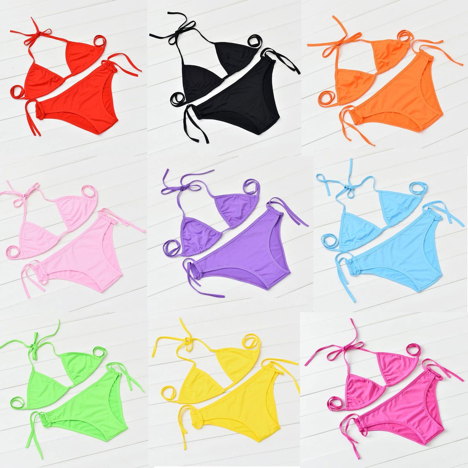 

Bikini Bikini Three Point, White;black
