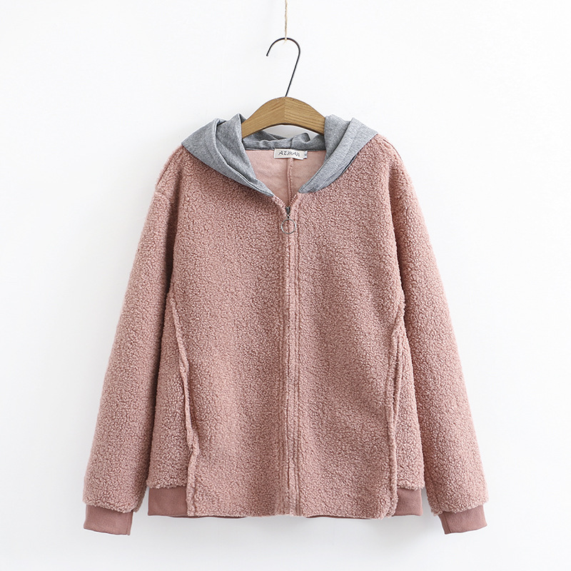 

Hooded Women's Big Vintage Shreds Autumn Coats with Pockets Tvvj, Brown
