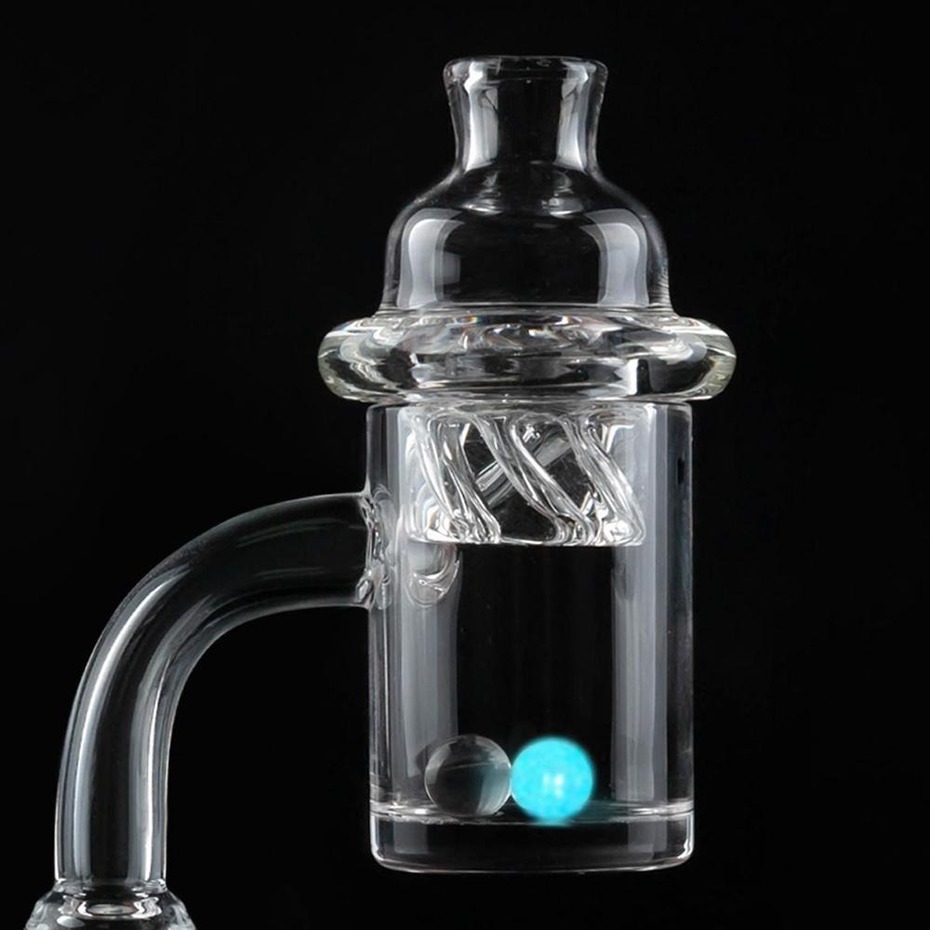 

Cheapest Quartz Banger Nail with Spinning Carb Cap and 2 Terp Pearl Female Male 10mm 14mm 18mm For Glass Bongs drop shipping FY2411