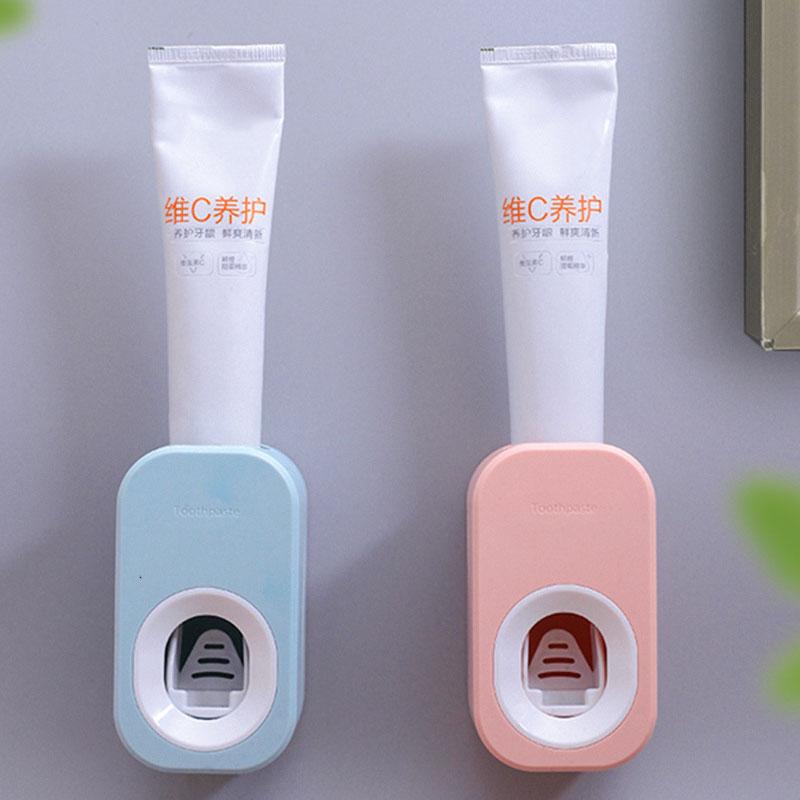 

1PCS Automatic Toothpaste Dispenser Toothpaste Holder Squeezer Toothbrush Wall Mount Rack Bathroom Tools Set Squeezers Tooth Set