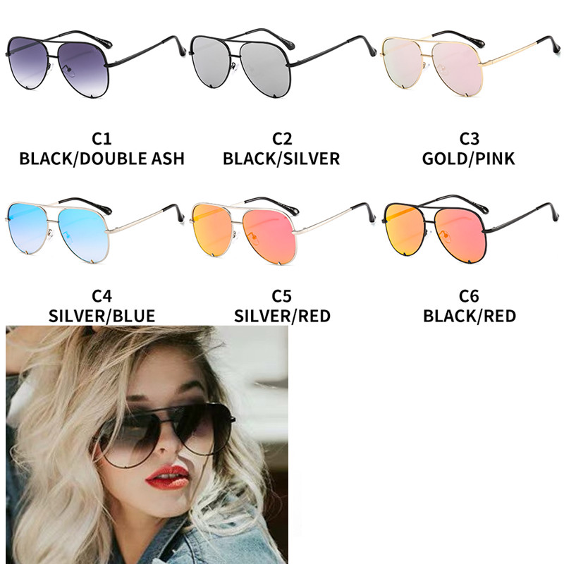 

Hot Sale HIG KEY Sunglasses Women Mirror Shades Australia Black Silver Sunglass Men Sun Glasses For Driving