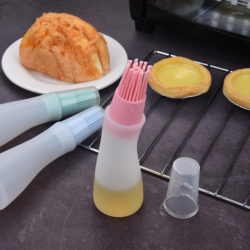 

New Silicone Oil Brush Baking Brushes Liquid Oil Pen Kitchen BBQ Tool Barbecue Brush Heat Resisting Cleaning Basting Tools1, Blue