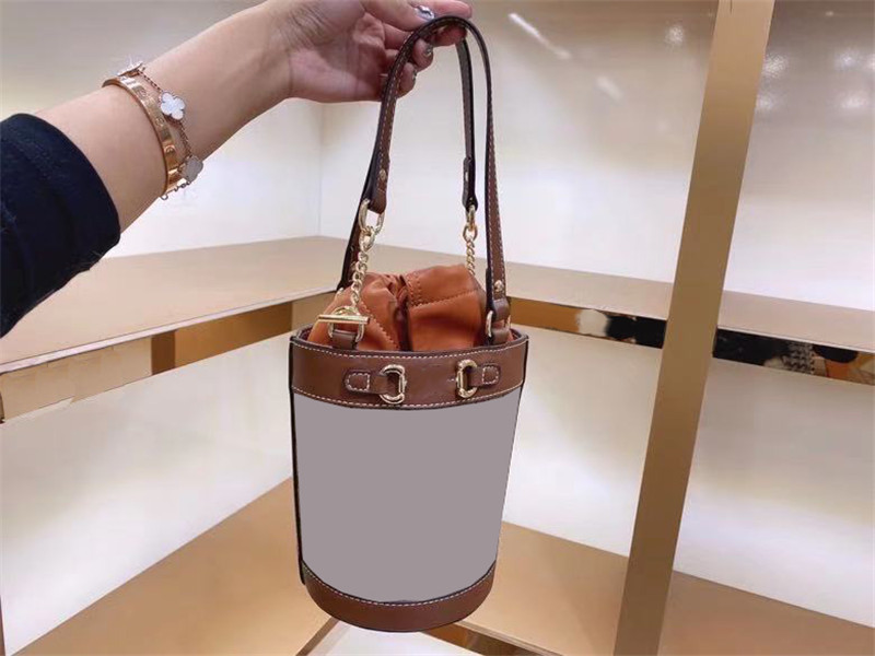 

Handbags Bucket Shoulder Bags Classic Luxury Designer Vintage Lady Women Fashion Bow Lock Chains Embroidery String Two Handles cross body, Color z