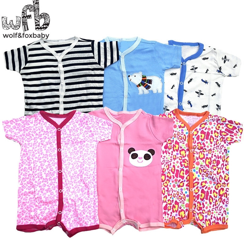 

Retail 3pcs/lot 0-24months short-Sleeved Baby Infant romper cartoon for boys girls jumpsuits Clothing clothes 201127