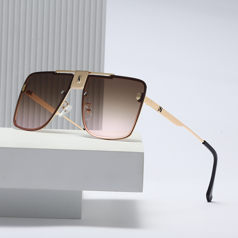 

2021 New Male Fashion Designer Vintage Steampunk Sunglasses Square Metal Frame Glasses Uv400 Eyewear 0235 Uin8