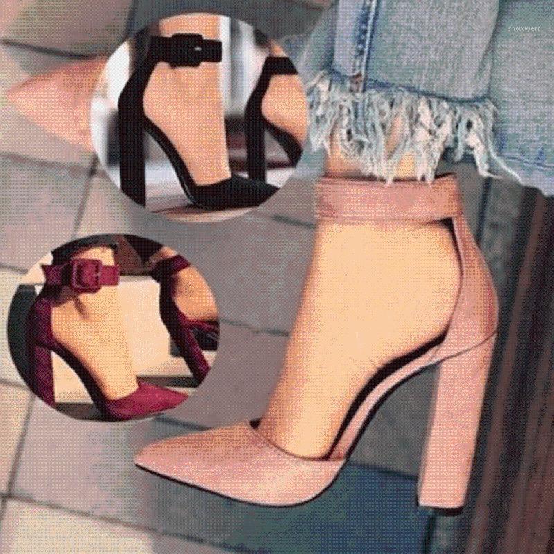 

PADEGAO Summer Women Sandals Pumps Fashion Ladies High Heels Ankle Strap Pointed Toe Pumps Women Shoe PDG0061, Black
