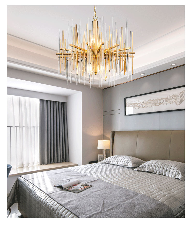

modern crystal lamp chandelier for living room lamps luxury golden round stainless steel chain chandeliers lighting