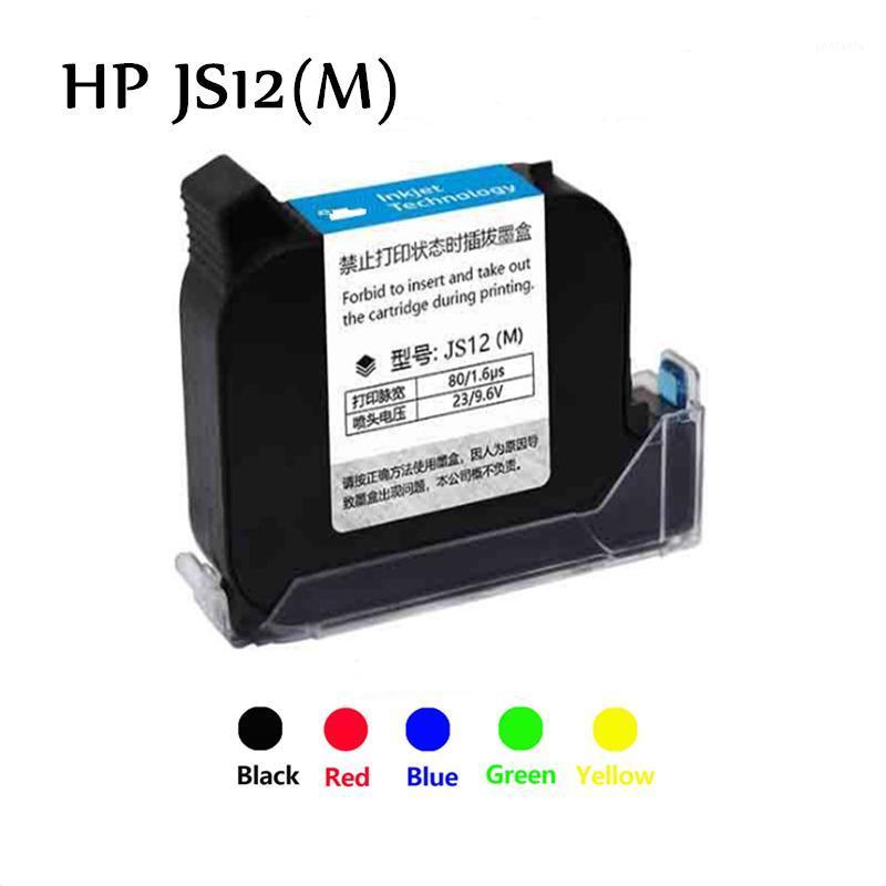 

Compatible JS12 Black Red Green Blue White Yellow Quick Dry Ink Cartridge for 12.7mm Handheld Inkjet Printers1