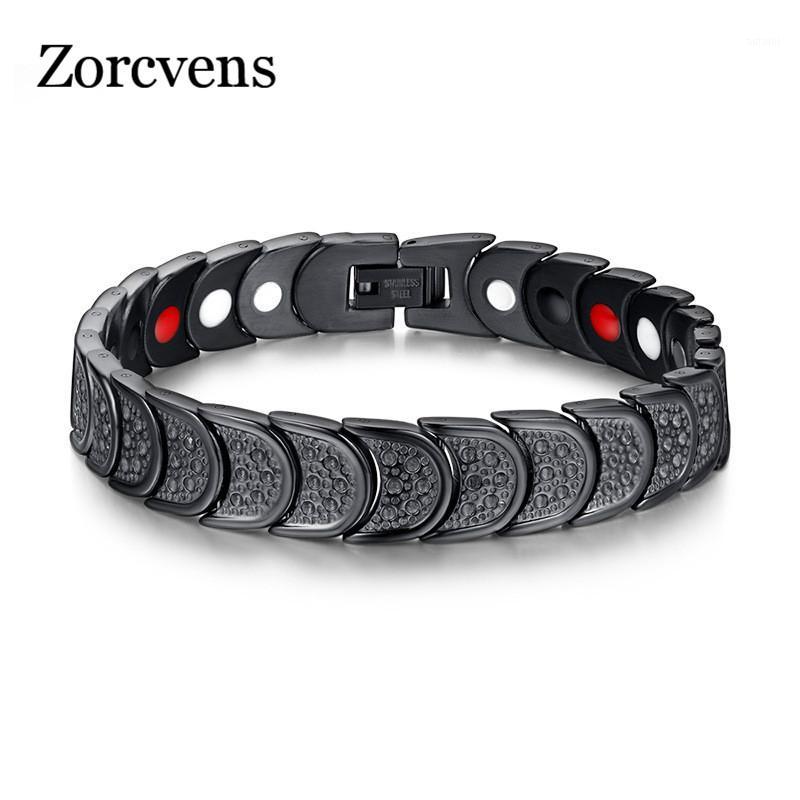 

Modyle Shield Design Hologram Stainless Steel Health Care Bracelet for Men Jewelry1