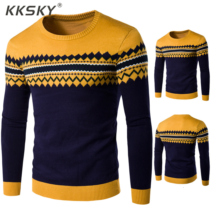 

O Neck Mens Sweater Autumn Sweater And Pullovers Casual Sweater Slim Knitted Pullovers For Men Korea Style Tops Asain Size M-3xl, Khaki