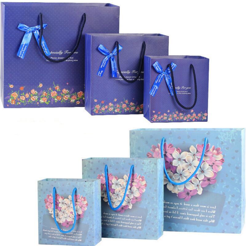 

10pcs Floral Gift Bag Portable Suitable for Party House Moving Gift Bag Christmas Valentine's Day Wedding Hand Bags