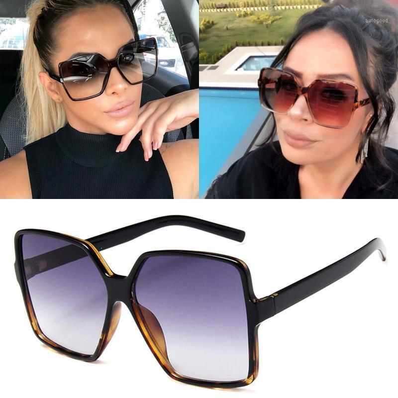 

Sunglasses Fashion Women Oversize Gradient Plastic Brand Designer Female Sun Glasses Uv4001