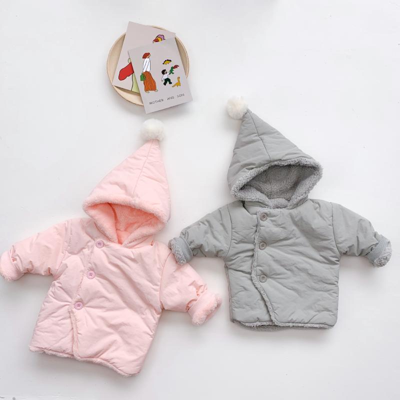 

Infant Baby Jacket 2021 Spring Winter Jacket For Baby Coats Kids Warm Hooded Outerwear Coat For Boys Newborn Clothes Girls, Gray