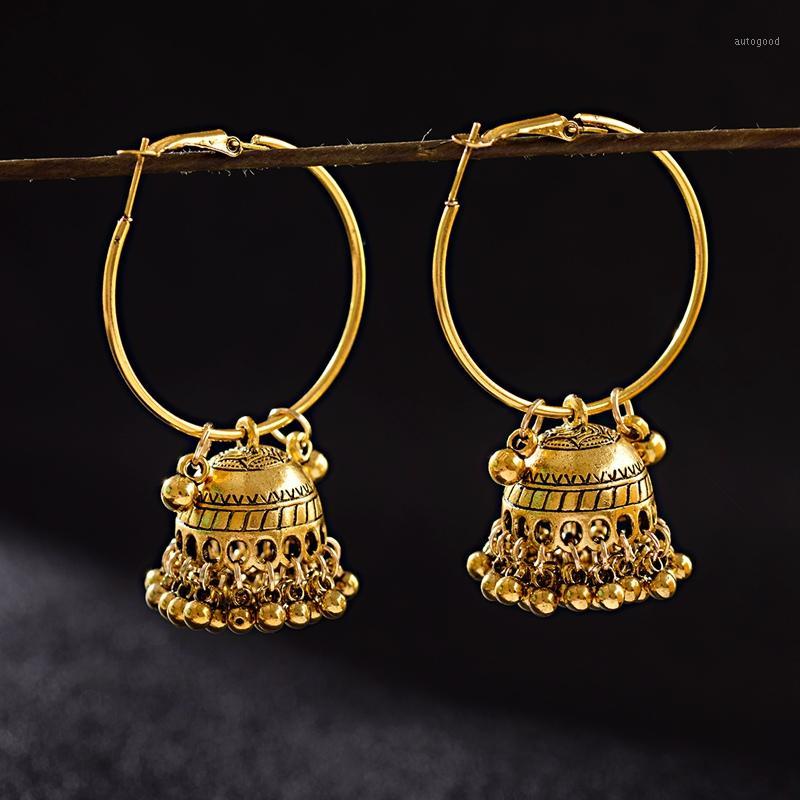 

Dangle & Chandelier OIQUEI 2021 Jhumka Bohemian Ethnic Round Big Bells Drop Earrings For Women Gypsy Jewelry Ornaments Accessories1