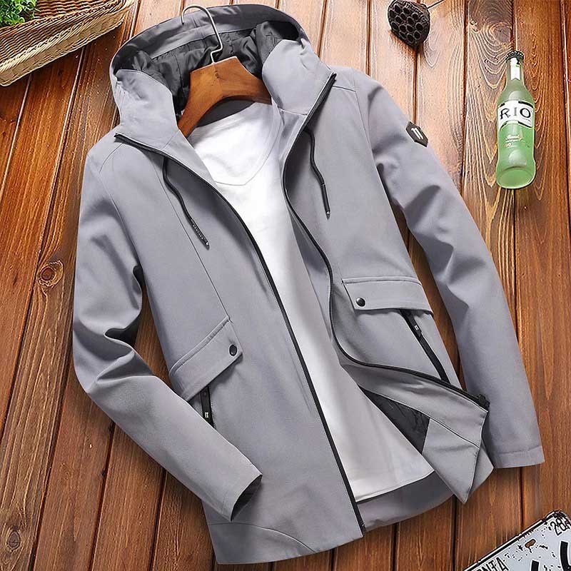 

Light Grey The Windproof Clothes On Men'S Casual Jacket, Light ash