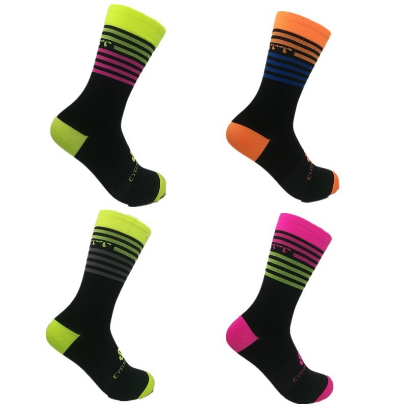 New Hot cycling socks men's mountain bike socks Outdoor running hiking breathable mens sports socks women 4 colors