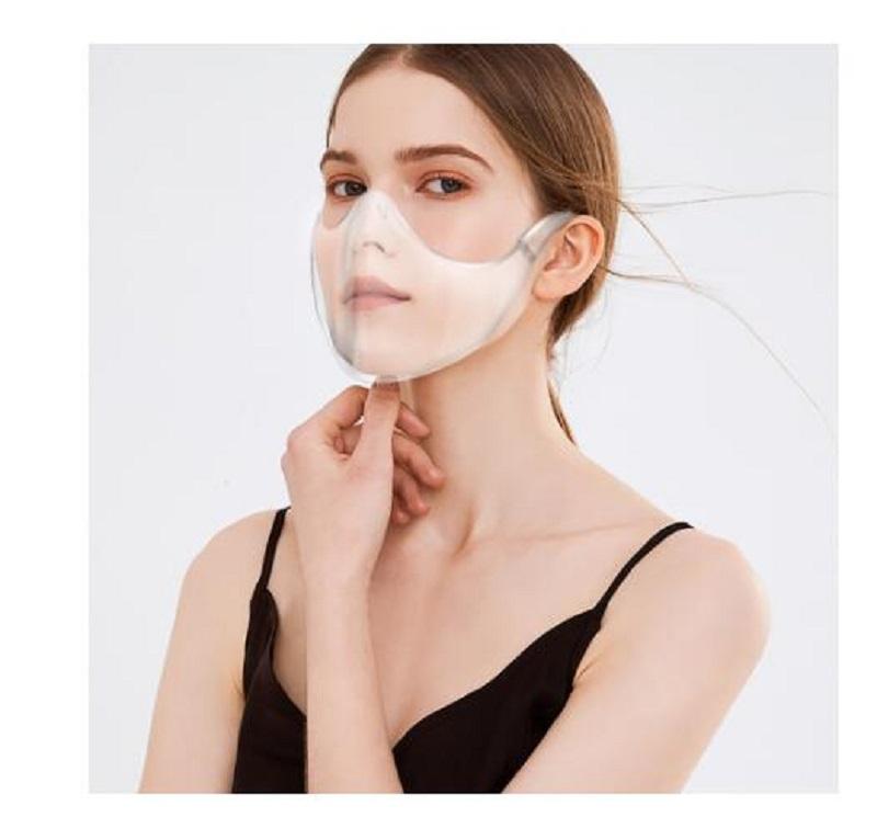 

Fast Delivery Masque Máscara 2020 Durable Cycling Mask Face Shield Combine Plastic Reusable Transparent Clear Face Mask Bandage