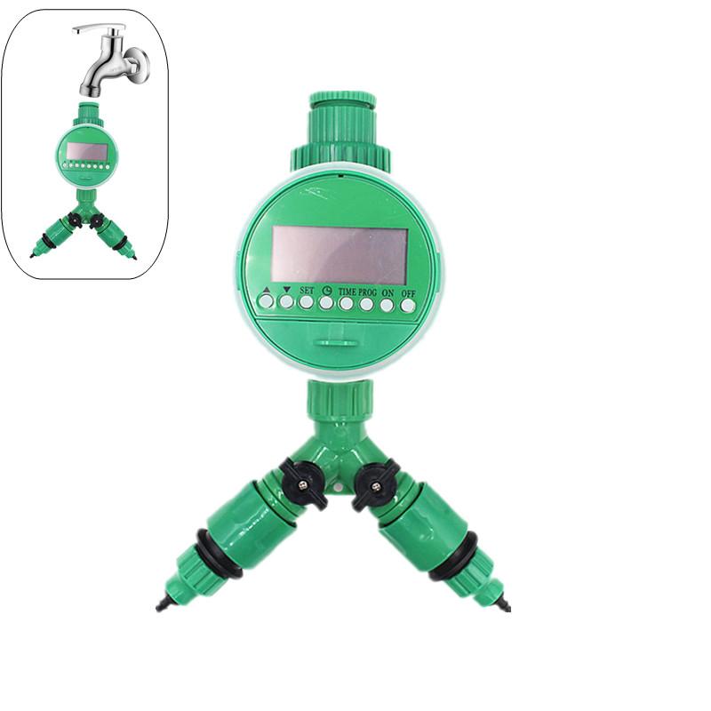

Automatic Intelligent Electronic LCD Display Watering Timer With Y Hose Splitter Garden Water Timer Irrigation Controller