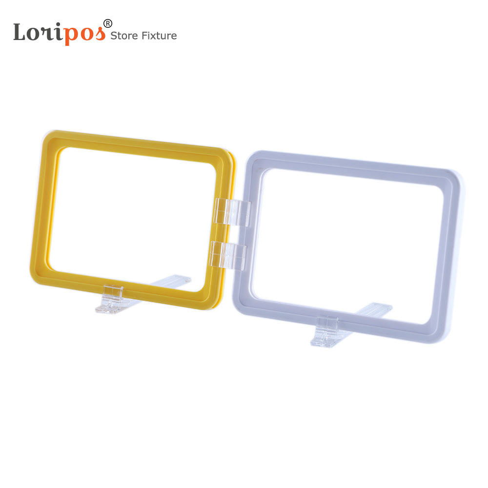 A3 Supermarket Shelf Counter Top Poster Holder Stand Retail Display Price Sign Frame Advertising Banner Rack | Loripos-image-753801514