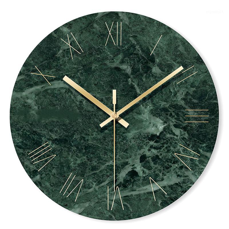 

NEW Marble Wall Clock Simple Decorative Creative Nordic Modern Marble Clock Wall1