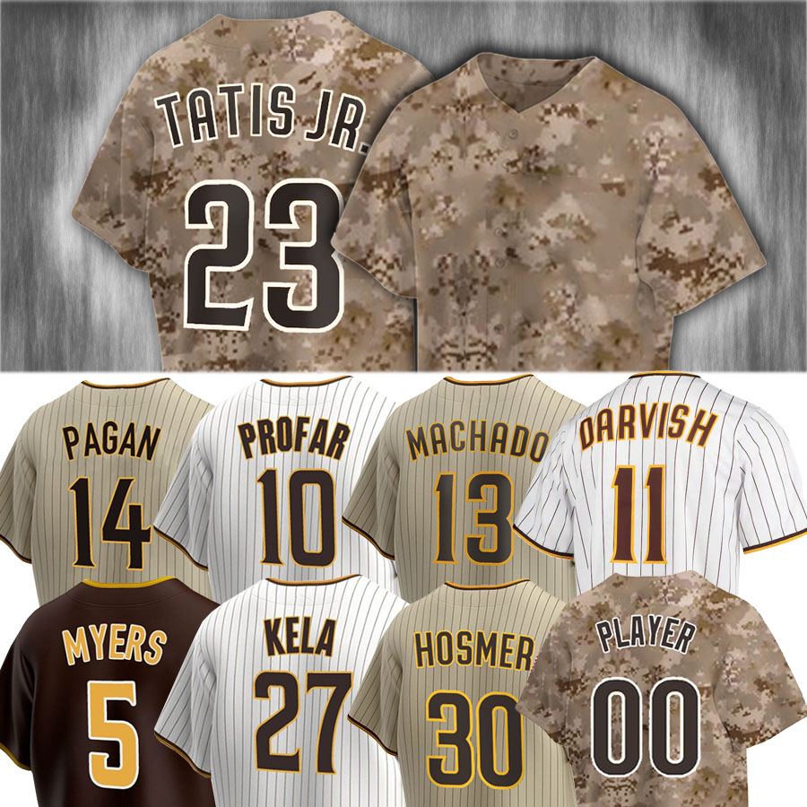 

23 Fernando Tatis Jr. Baseball Jerseys 13 Manny Machado 5 Wil Myers Yu Darvish Eric Hosmer Ha-Seong Kim Tony Gwynn Zach Davies Jersey, Men(jiao shi)