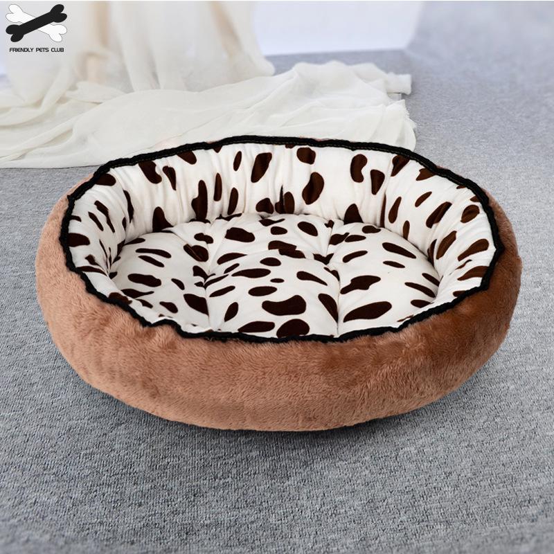 

Plush Round Double Sided Pet Cat Mat Bed For Large Medium Small Pubby Dogs Sofa House Furniture Kennel Portable And Washable, Blue