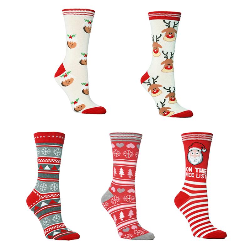 

Children Christmas Socks in Tube Santa Elk Printed Sports Sleep Home Unisex Winter Warm Thick Cotton Sock 20cm