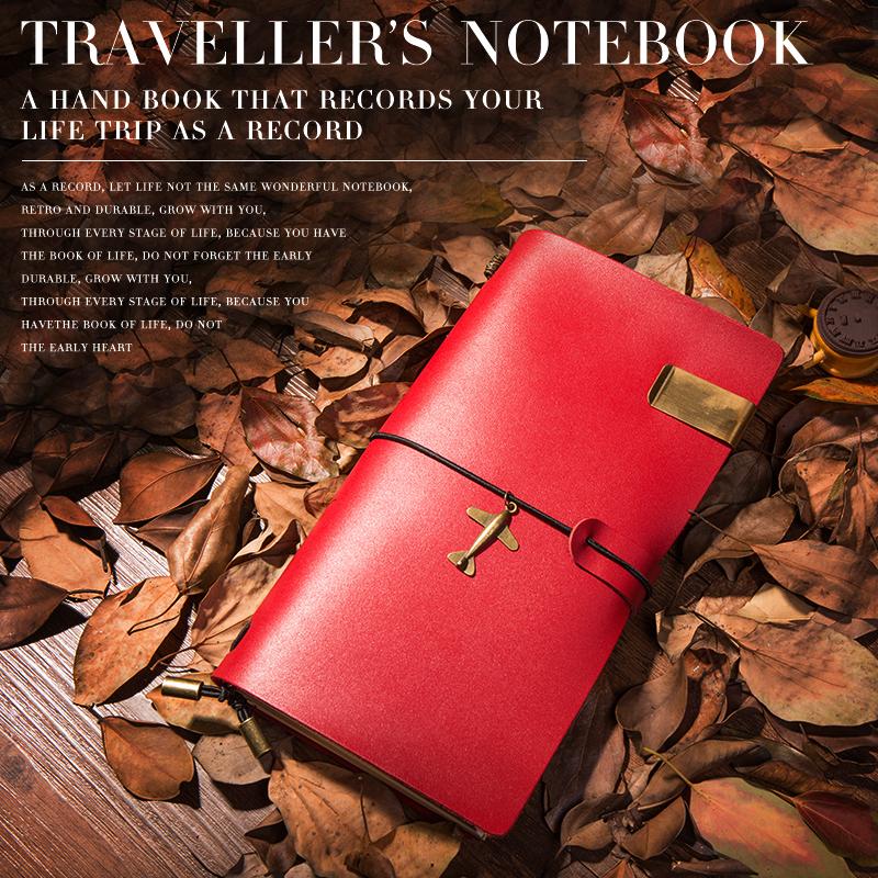 

IPBEN multifunctional Newest Genuine Leather Design Traveler's Notebook Vintage concise style Travel Journal Diary Handmade Gift