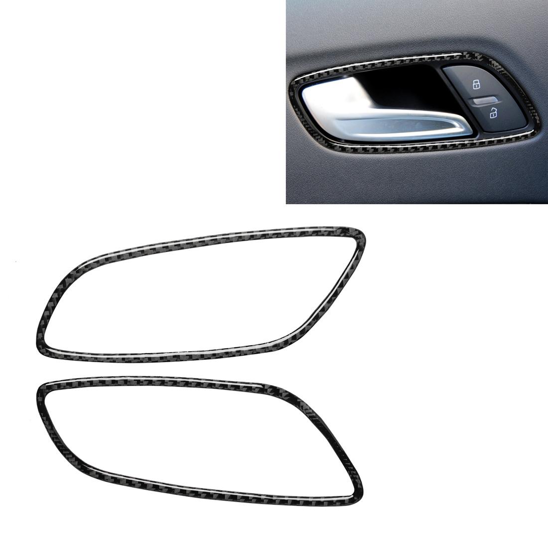 

Car Carbon Fiber Door Handle Frame Decorative Sticker for Audi TT 8n 8J MK123 TTRS 2008-2014 Left and Right Drive Universal