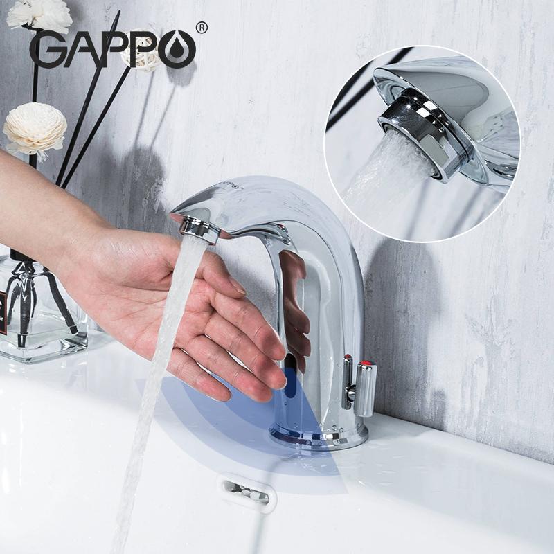 

Gappo Inductive Basin Faucet Water Saving Sense Sink Faucet Bathroom Automatic Infrared Sensor Tap Mixer G522