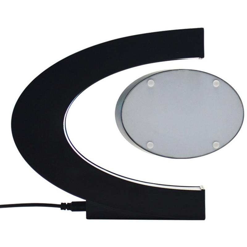 

C Shape Electronic Photo Frame netic Levitation Photo Frame Floating Globe Blue Light Xmas Decor Gift