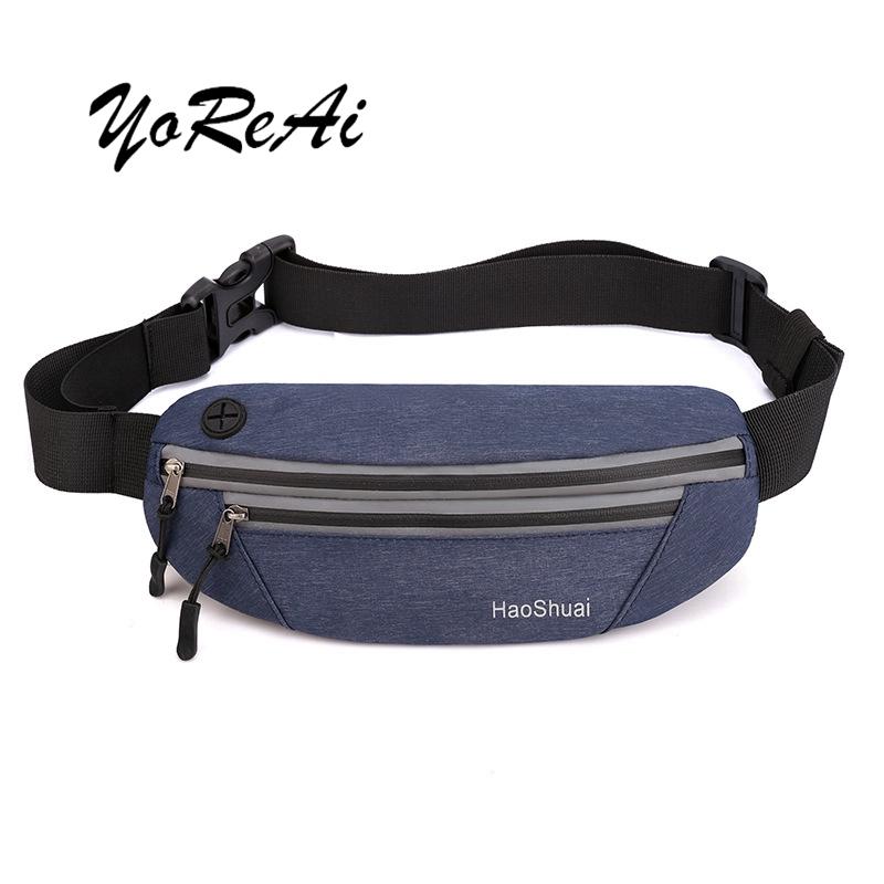 

YoReAi Travel Multifunctional Sports Pocket Mini Fanny Pack Bags for Men Women Portable Waist Pack Waterproof Phone Belt Bag, Black