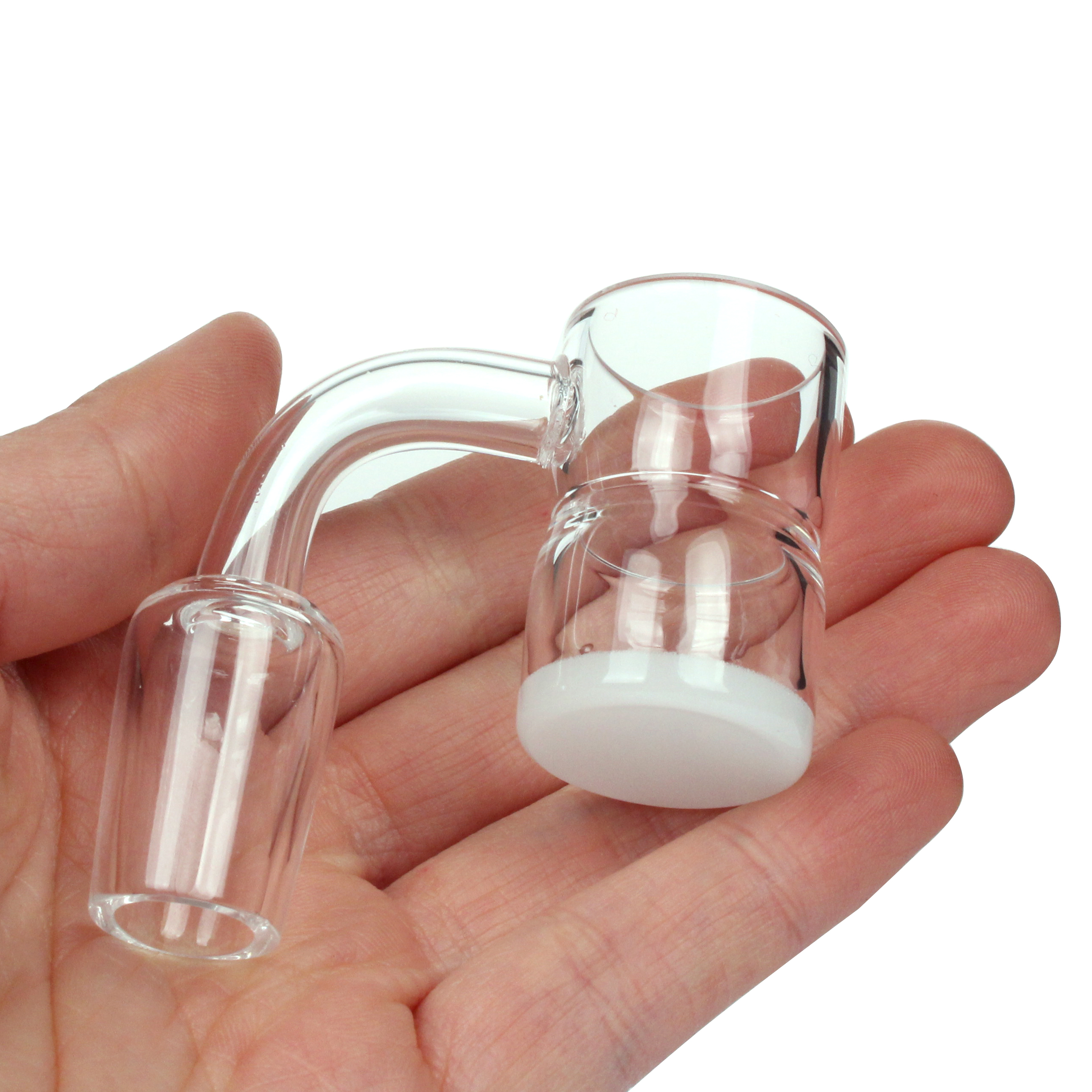 

Liya glass New Quartz Banger 2.5mm Thick Beveled Banger Heady Nail Domeless Artist Art Quartz Banger Smooth Nails 35mm high