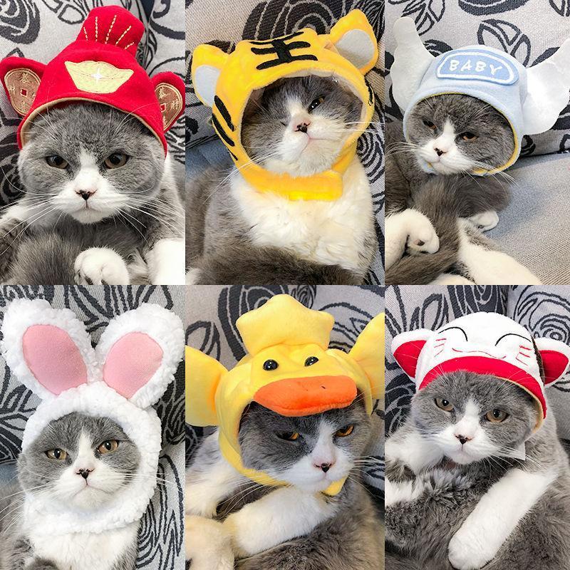 

Dog Cat Headgear Cute Cartoon Animals Shapes Hat Cosplay Costume Creative Decoration For Halloween Party Headband1, 04
