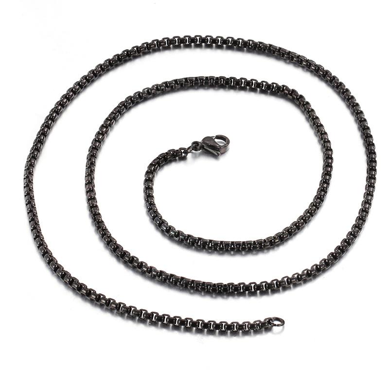 

Stainless steel Square Rolo Chain Necklace 3mm 24