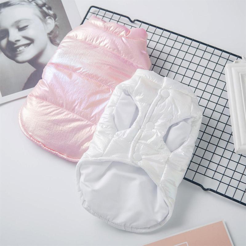 

Winter Pet Dog Clothes Super Warm Down Jacket For Small Dogs Waterproof Pets Coat Cotton Hoodies for Chihuahua Puppy Clothing, White