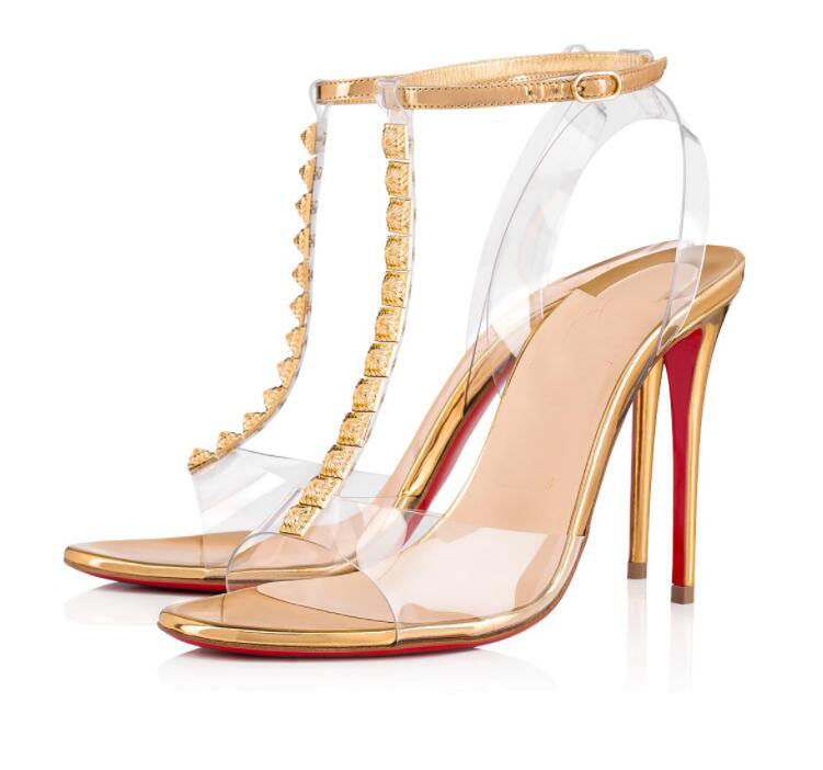 

Elegant Summer Red Bottom Jamais Assez Women's Sandals Ankle Strap High Heels Wedding Party High Quality Brands Ladies Gladiator Sandals