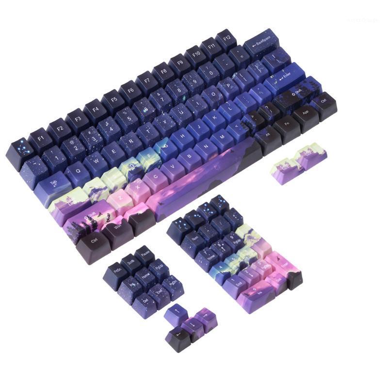 

PBT Keycaps OEM Profile Dawn Keycaps For Cherry MX Switches Compatible GH60 GK61 87 104 108 Mechanical Keyboard1