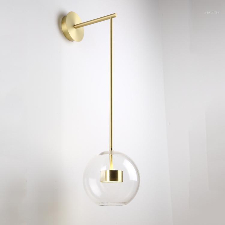 

Iron Glass Ball Lamp Shade Vintage Indoor Wall Lamp For Bedroom Aplique Luz Pared Luminaire Applique Industrial Decor1